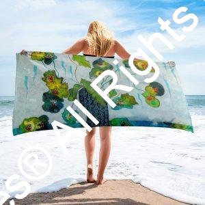 Blue Magic Beach Towel - Winner of the 2021 Art Lives Here Contest